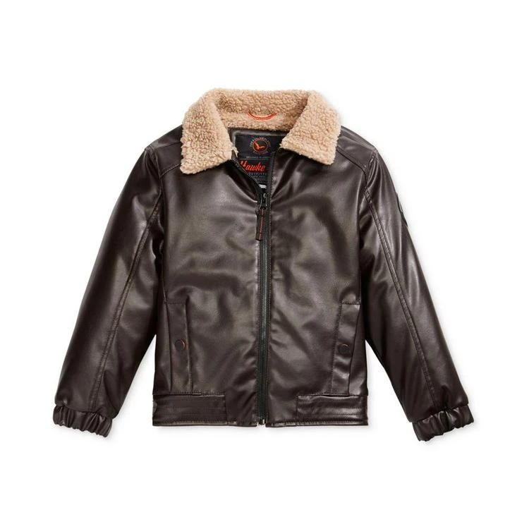 商品HAWKE & CO|Hawke & Co. Faux-Leather Bomber Jacket, Little Boys (4-7),价格¥449,第2张图片详细描述