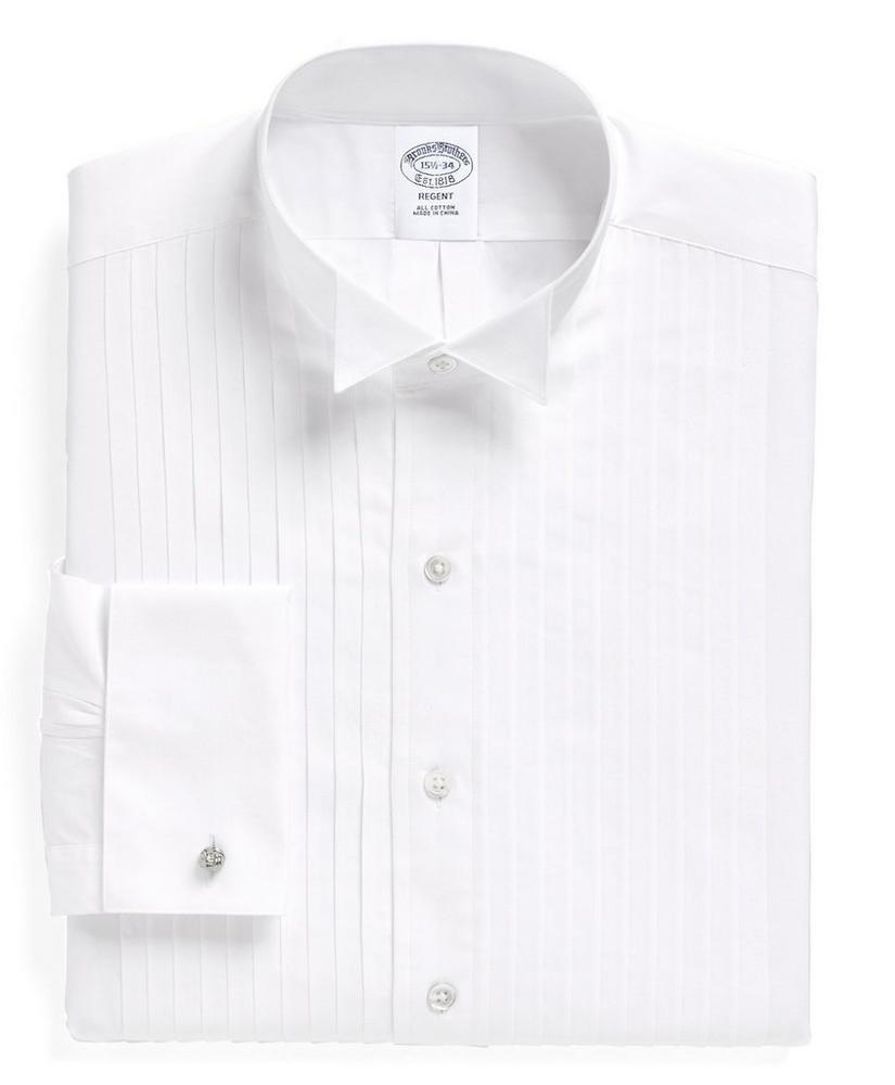 商品Brooks Brothers|Regent Fit Ten-Pleat Wing Collar Tuxedo Shirt,价格¥993,第4张图片详细描述