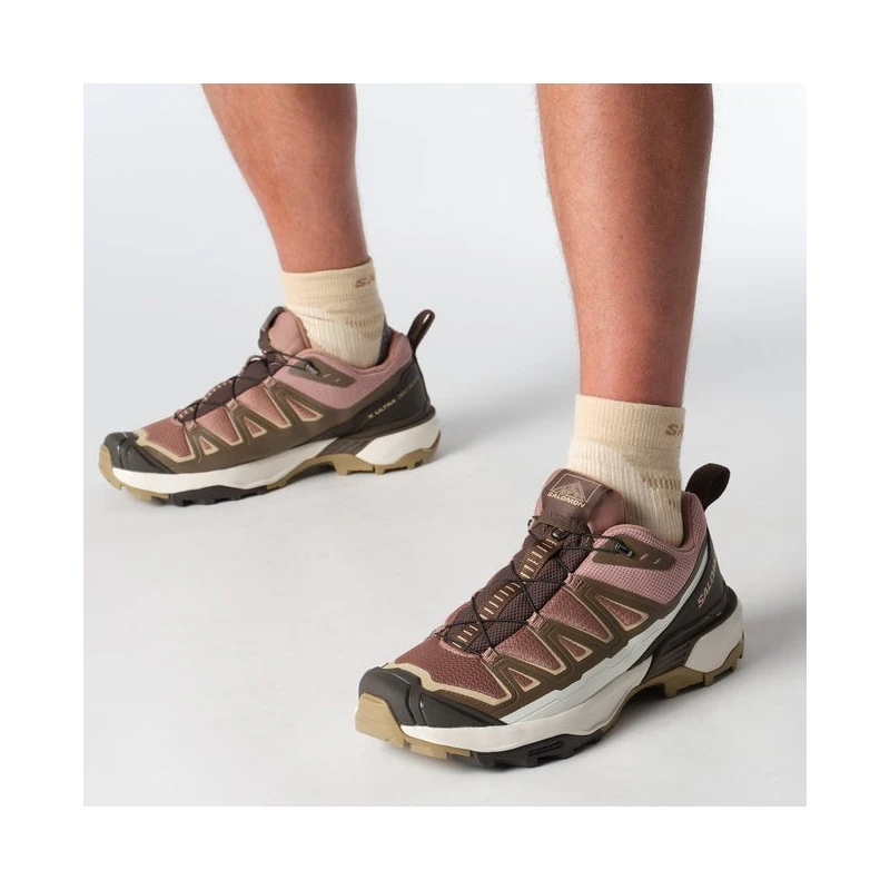 Salomon萨洛蒙 X ULTRA 360 EDGE系列男士浅木色/红棕色/深棕色织物登山鞋 商品
