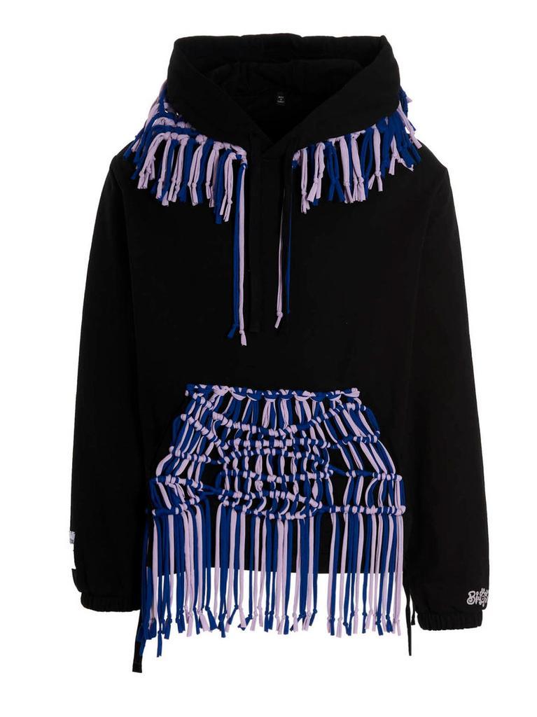 商品Alexander McQueen|McQ Alexander McQueen Fringed Detailed Hoodie,价格¥1748,第1张图片