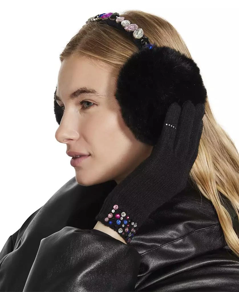商品Steve Madden|Women's 2-Pc. Bedazzled Gems Earmuffs & Gloves Boxed Gift Set,价格¥180,第3张图片详细描述