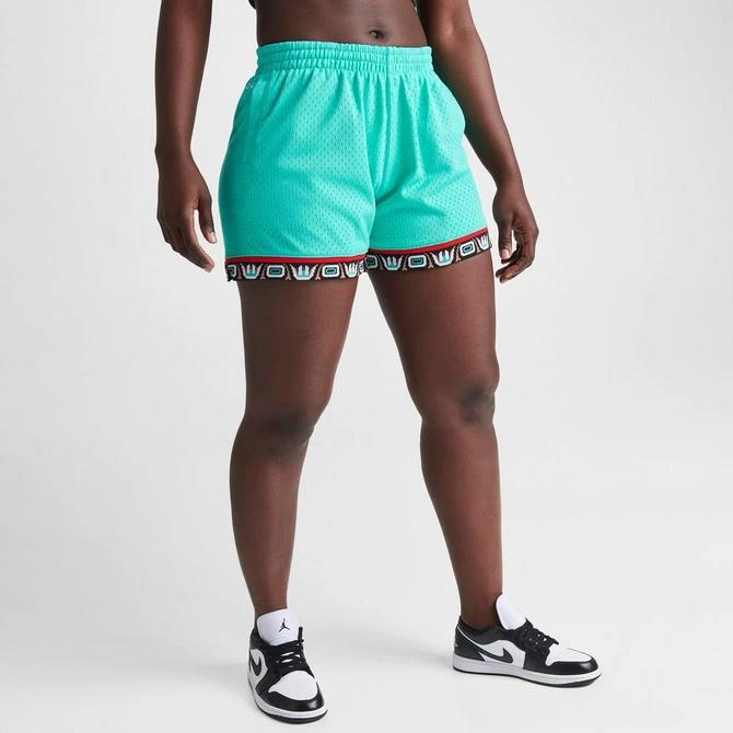 商品Mitchell and Ness|Women's Mitchell & Ness Vancouver Grizzlies 1995-96 Swingman Shorts,价格¥261,第3张图片详细描述