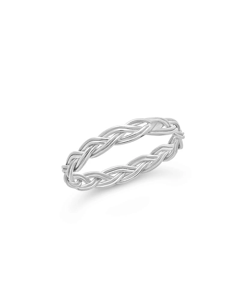 商品Sterling Forever|Sterling Silver Braided Twist Band,价格¥203,第1张图片