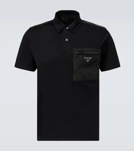 商品Prada|Re-Nylon cotton-blend polo shirt,价格¥8906,第1张图片