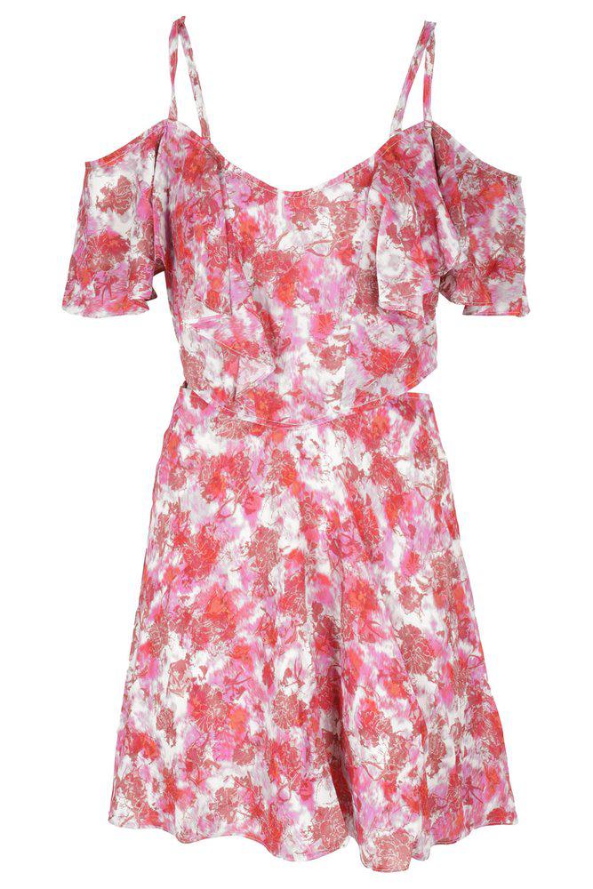 Iro  Sleeveless Floral-Print Mini Dress商品第1张图片规格展示