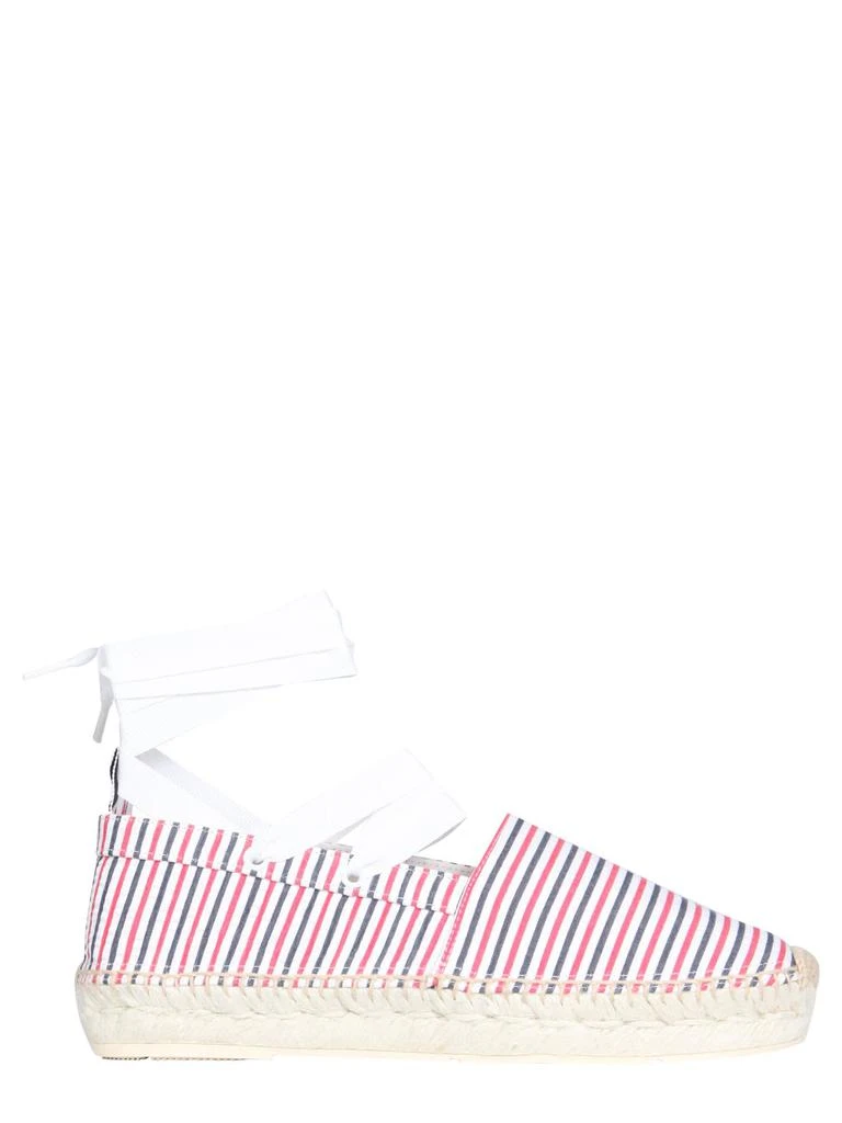 商品Thom Browne|Seersucker Cotton Espadrilles,价格¥1760,第1张图片