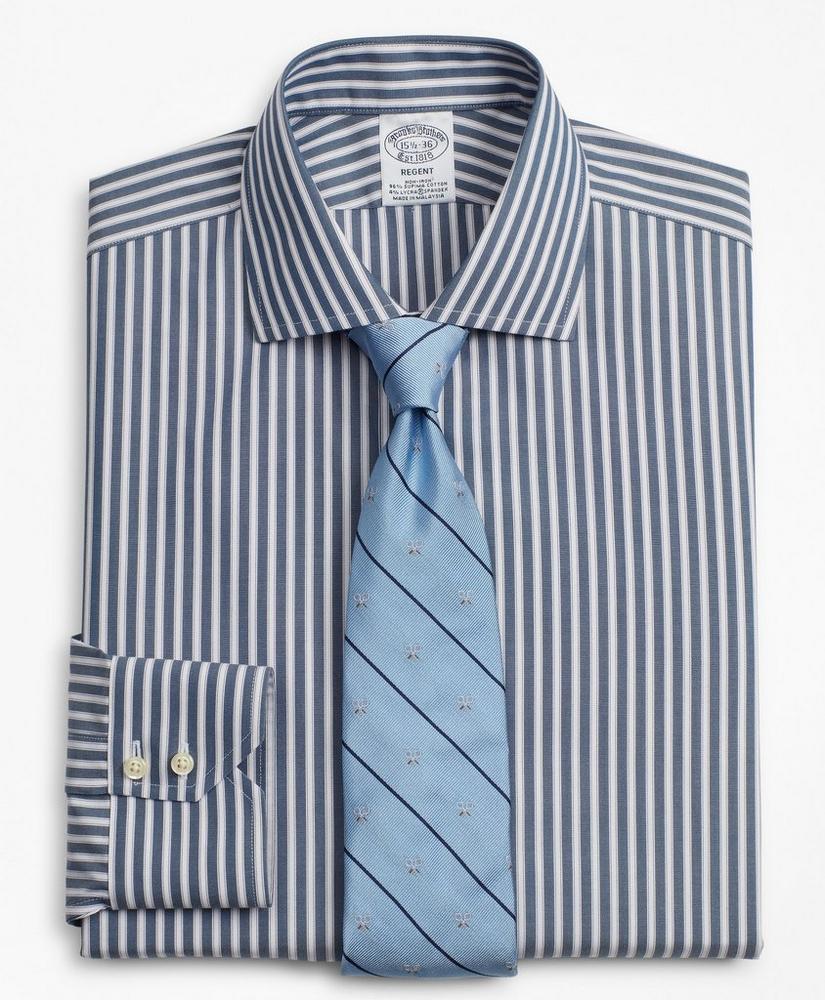 商品Brooks Brothers|Stretch Regent Regular-Fit Dress Shirt, Non-Iron Stripe,价格¥373,第1张图片