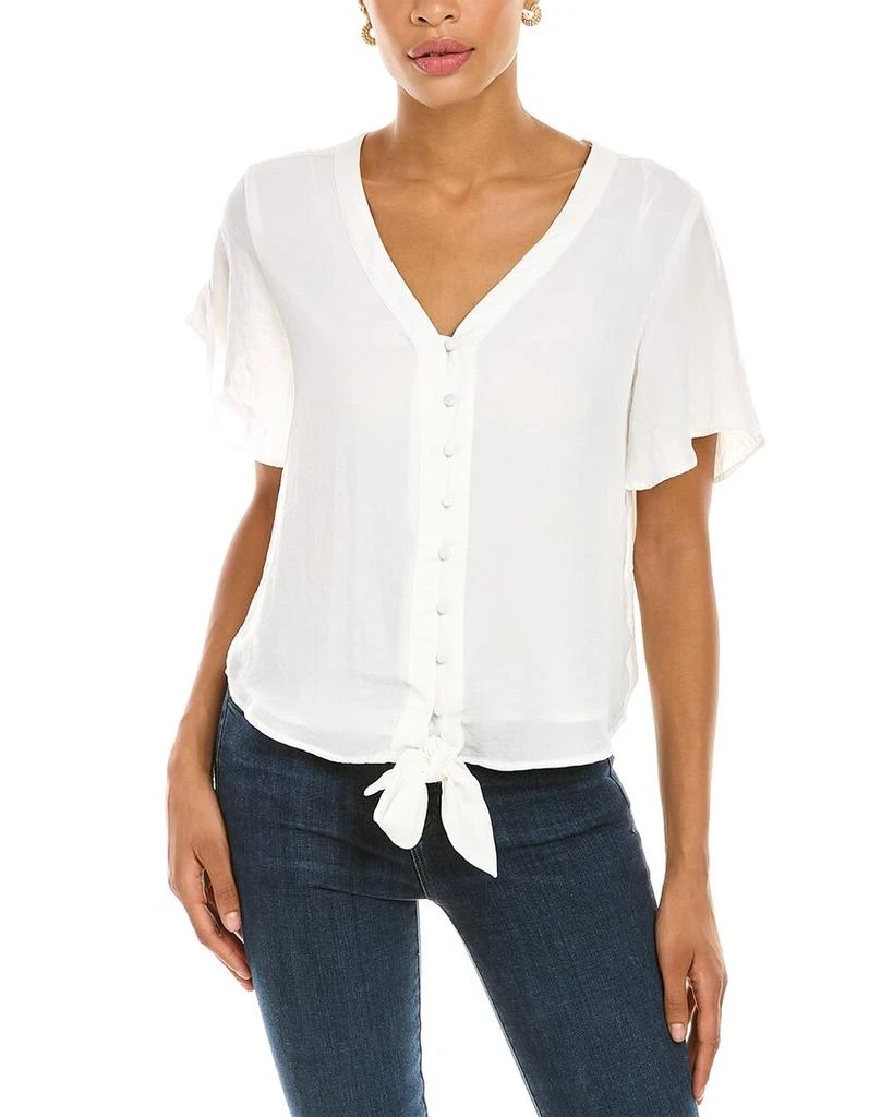 商品Vince Camuto|Vince Camuto Button-Down Tie-Front Blouse,价格¥189,第1张图片