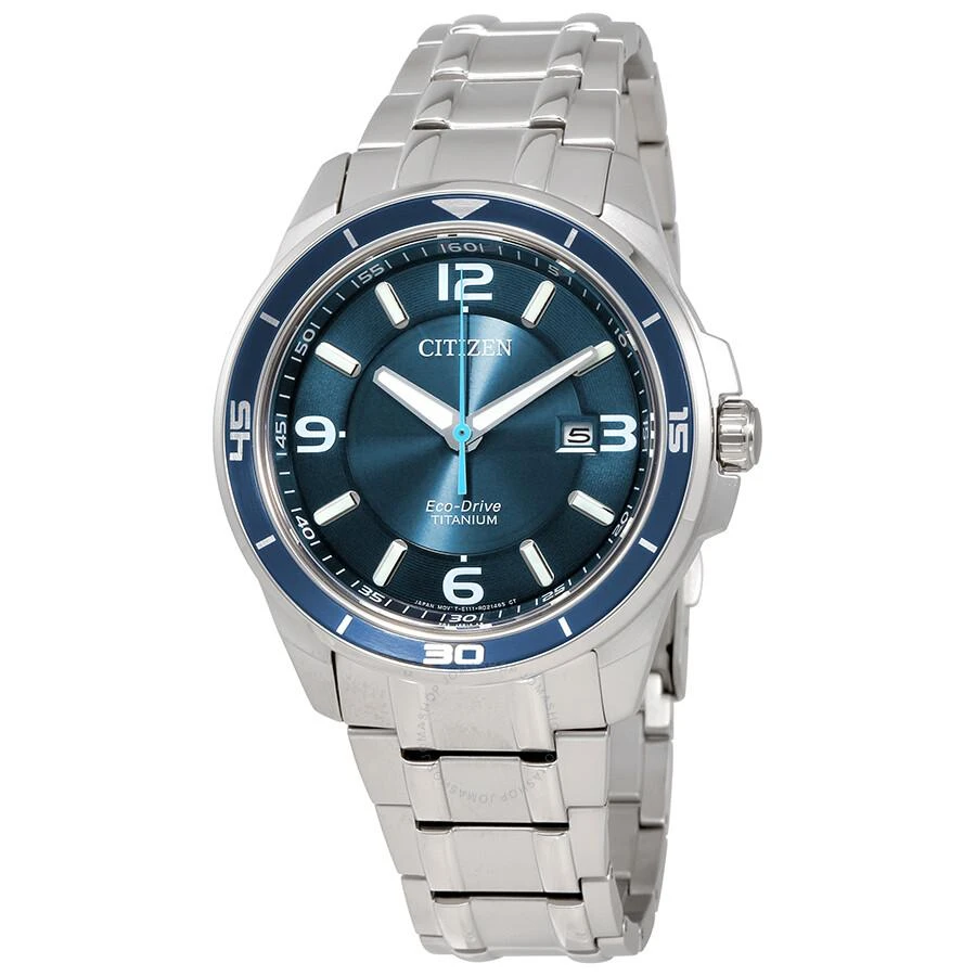 商品Citizen|Ti+IP Blue Dial Titanium Men's Watch BM6929-56L,价格¥2119,第1张图片