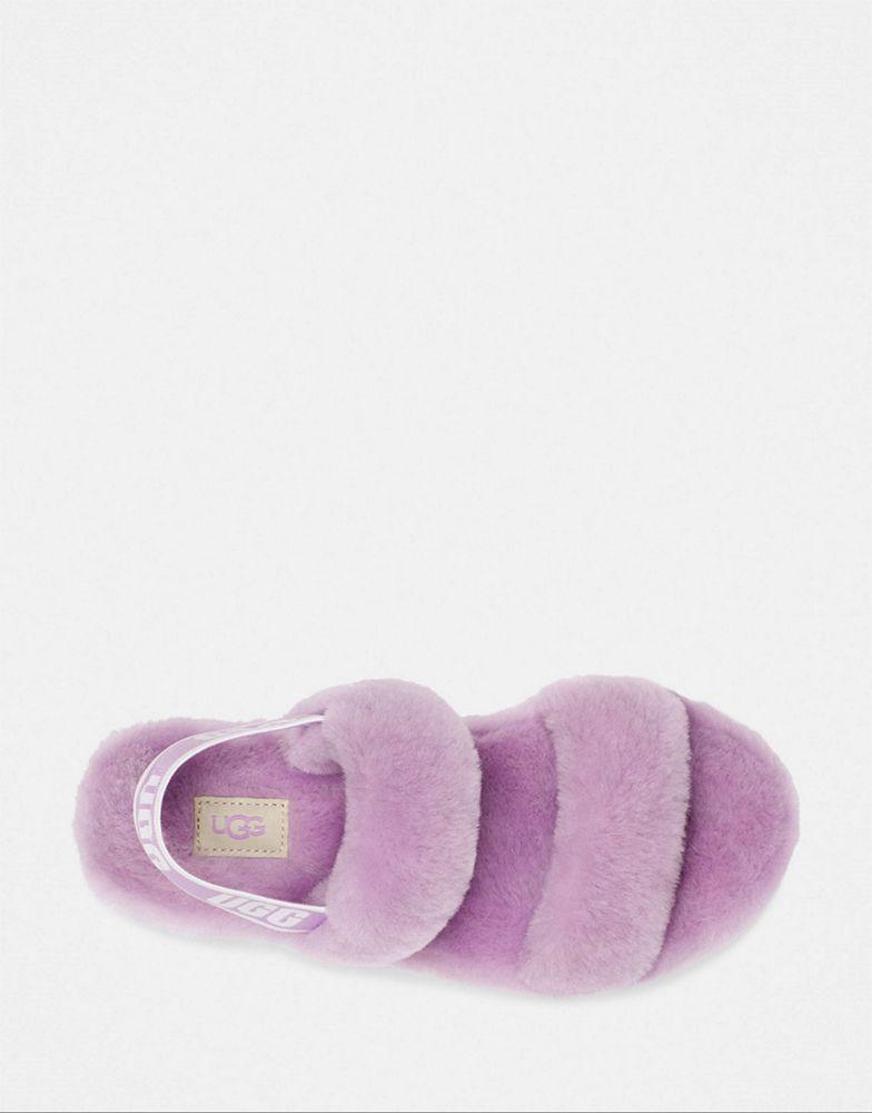 商品UGG|UGG Oh Yeah double strap flat sandals in lilac bloom,价格¥549,第5张图片详细描述