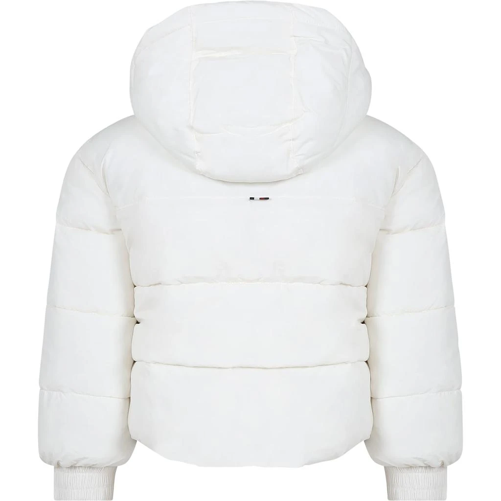 商品Tommy Hilfiger|Ivory Down Jacket For Girl With Logo,价格¥1456,第2张图片详细描述