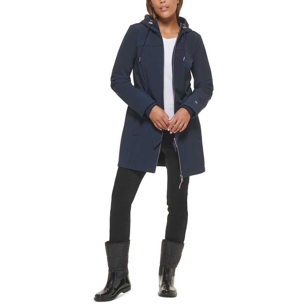 Women's Hooded Belted Raincoat商品第5张图片规格展示