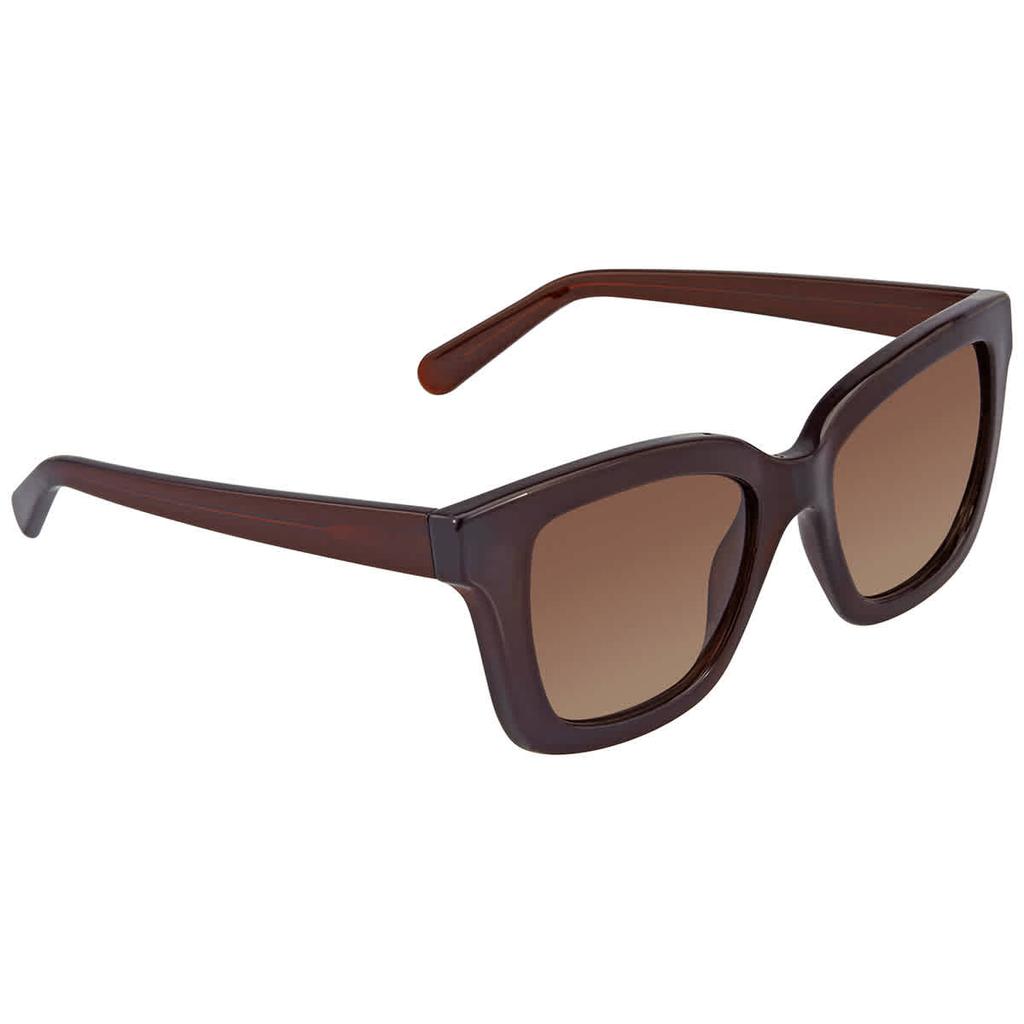 Salvatore Ferragamo Brown Square Ladies Sunglasses SF955S 613 53商品第1张图片规格展示