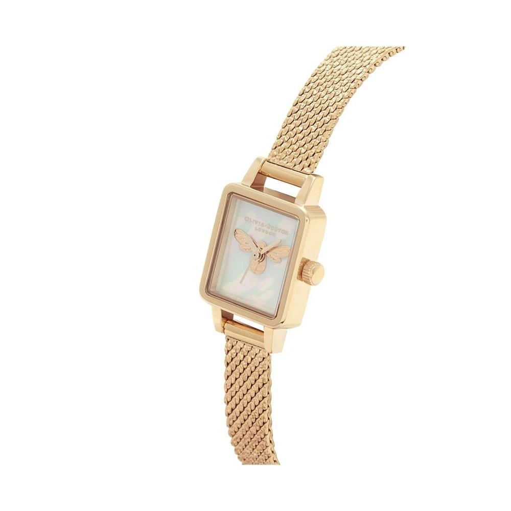 商品Olivia Burton|Women's Lucky Bee Gold-Tone Mesh Bracelet Watch, 20mm,价格¥899,第2张图片详细描述