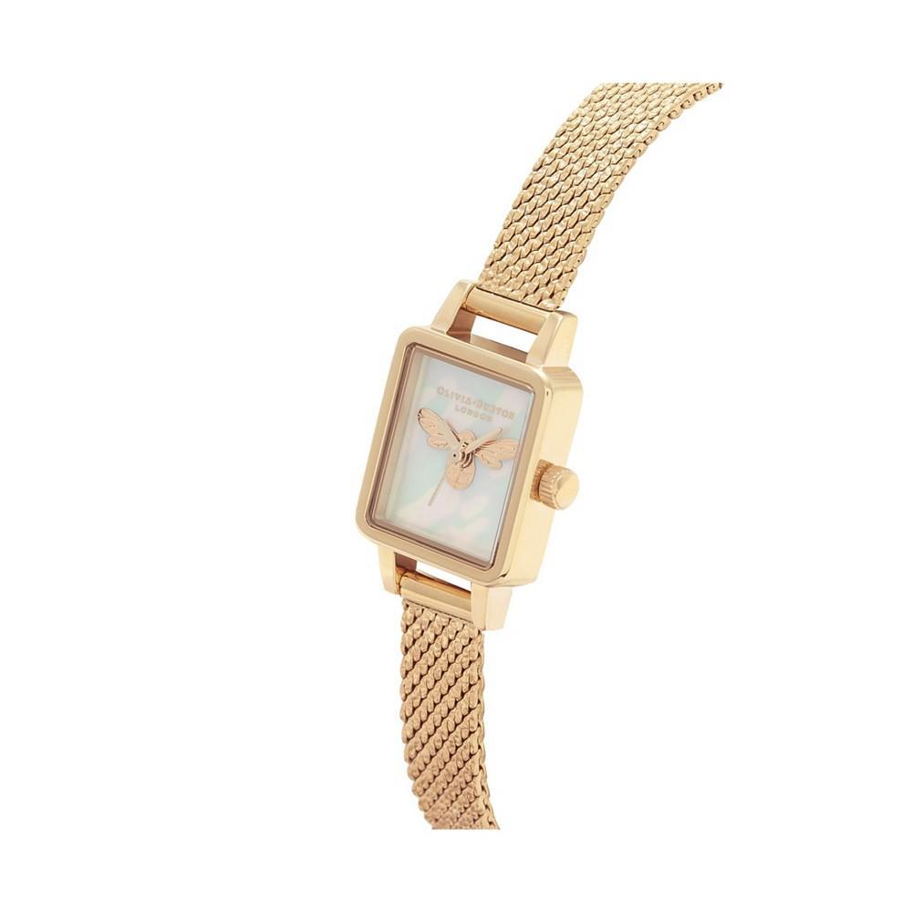 商品Olivia Burton|Women's Lucky Bee Gold-Tone Mesh Bracelet Watch, 20mm,价格¥822,第4张图片详细描述