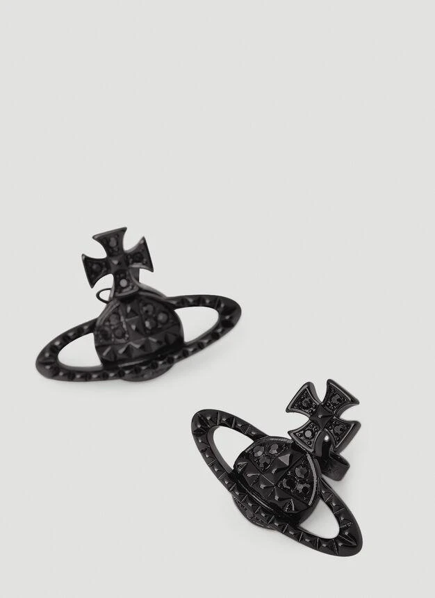 商品Vivienne Westwood|Mayfair Bas Relief Stud Earrings in Black,价格¥532,第2张图片详细描述