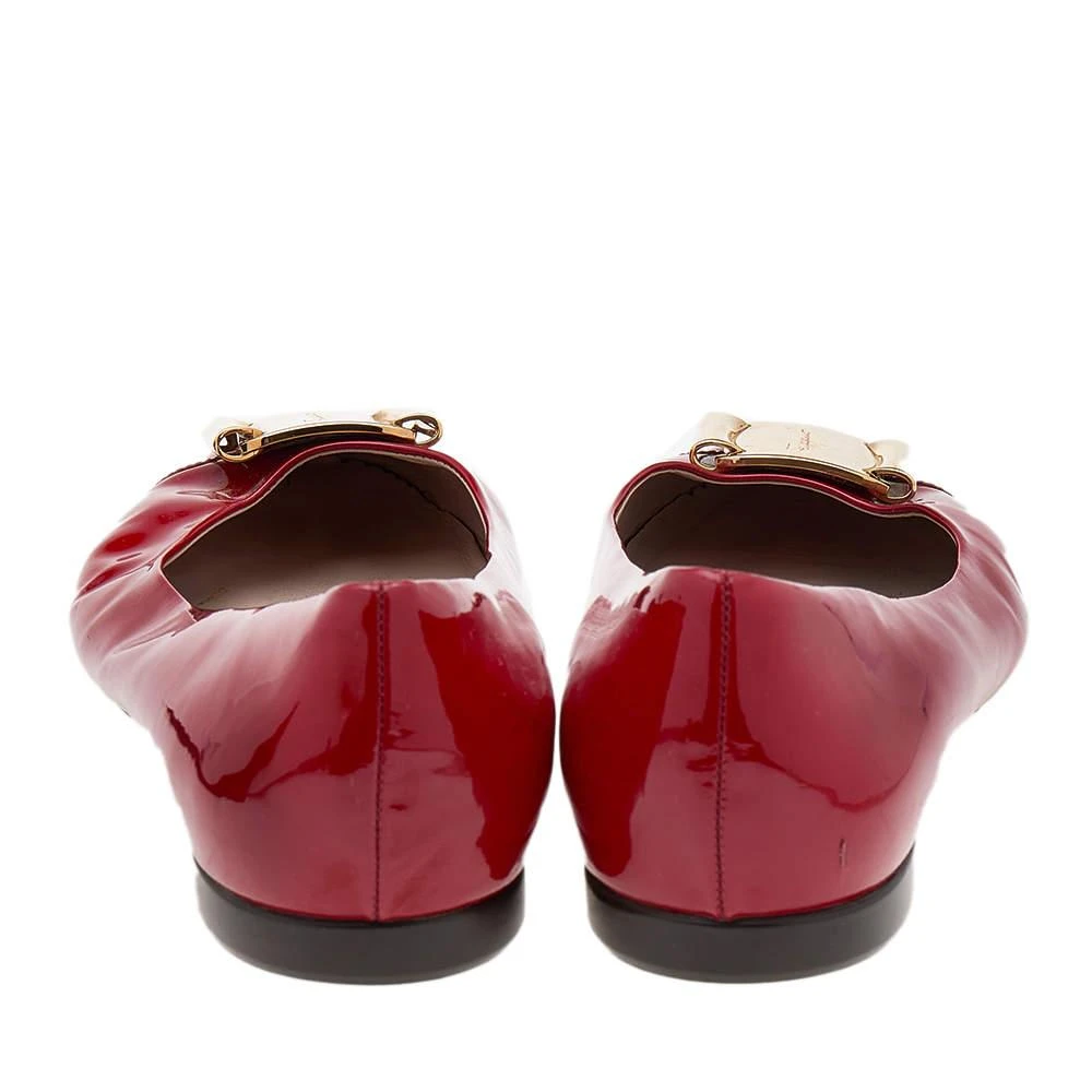 商品[二手商品] Salvatore Ferragamo|Salvatore Ferragamo Red Patent Leather Sun Ballet Flats Size 40,价格¥3050,第5张图片详细描述