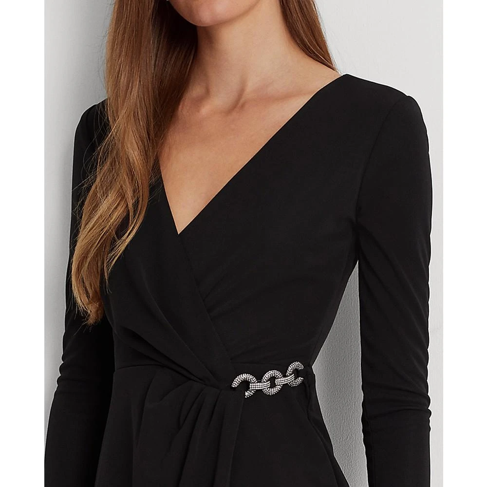 商品Ralph Lauren|Women's Jersey Surplice Cocktail Dress,价格¥397,第3张图片详细描述