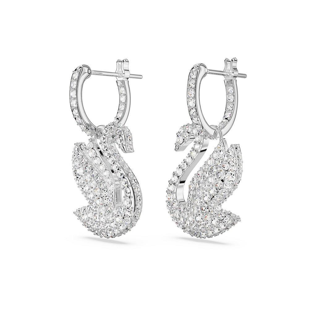 商品Swarovski|Crystal Swan Iconic Swan Drop Earrings,价格¥1181,第5张图片详细描述