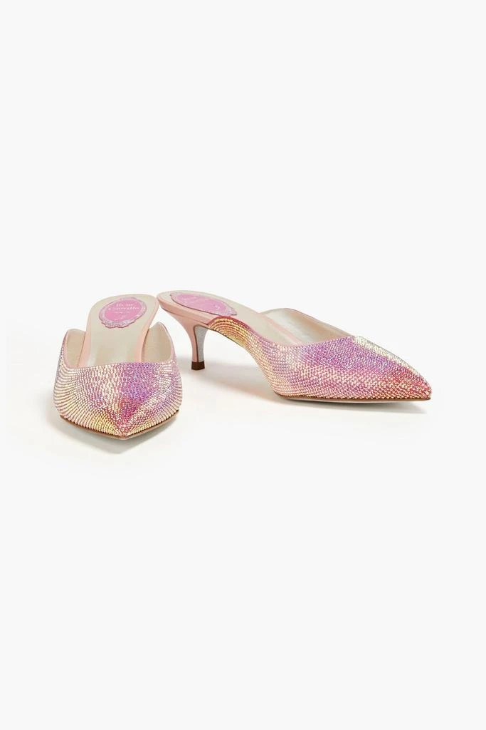 商品Rene Caovilla|Crystal-embellished dégradé mules,价格¥4711,第2张图片详细描述