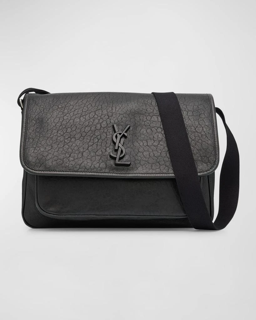 商品Yves Saint Laurent|Men's Niki YSL Messenger Bag in Grained Leather,价格¥24500,第1张图片