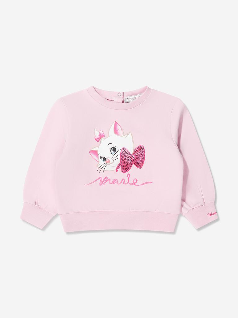 Monnalisa Pink Baby Girls Marie Sweatshirt商品第1张图片规格展示