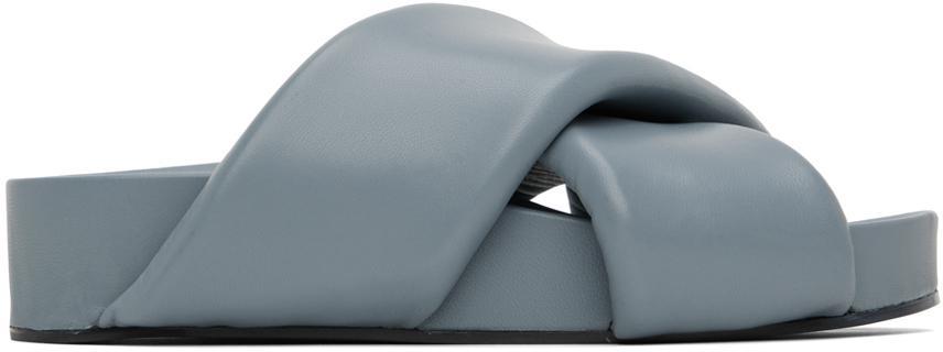 商品Jil Sander|蓝色 Oversize Wrapped 拖鞋,价格¥5569,第1张图片
