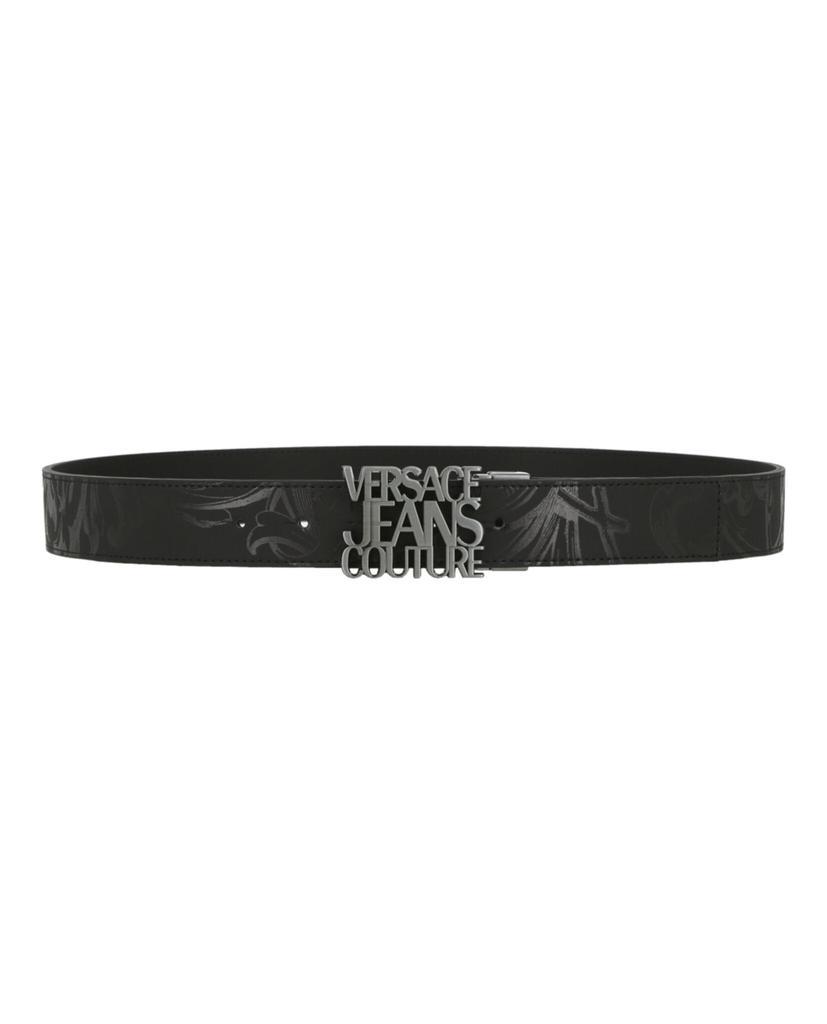 商品Versace|Tonal Baroque Logo Plaque Belt,价格¥1005,第1张图片