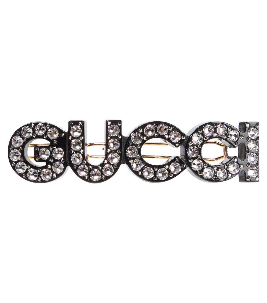 商品Gucci|Logo crystal-embellished hair clip,价格¥3714,第1张图片