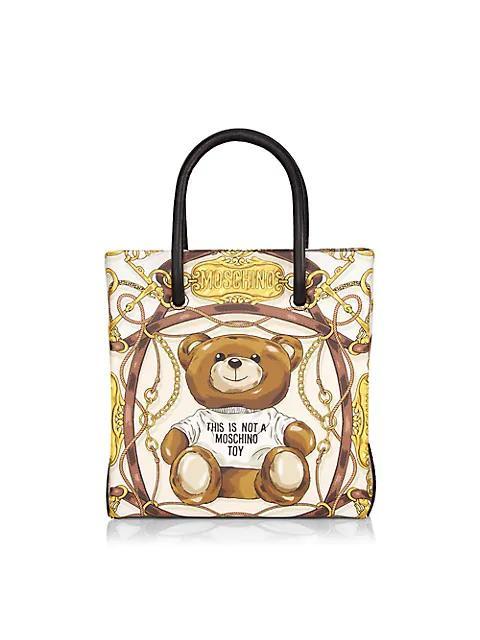 商品Moschino|Teddy-Print Leather Tote,价格¥5488,第1张图片