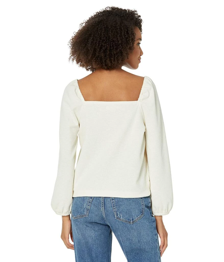 商品Madewell|Crepe Square-Neck Puff-Sleeve Top,价格¥446,第2张图片详细描述