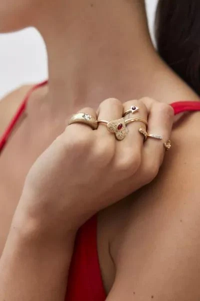 商品Urban Outfitters|Rhea Red Rhinestone Ring Set,价格¥153,第2张图片详细描述