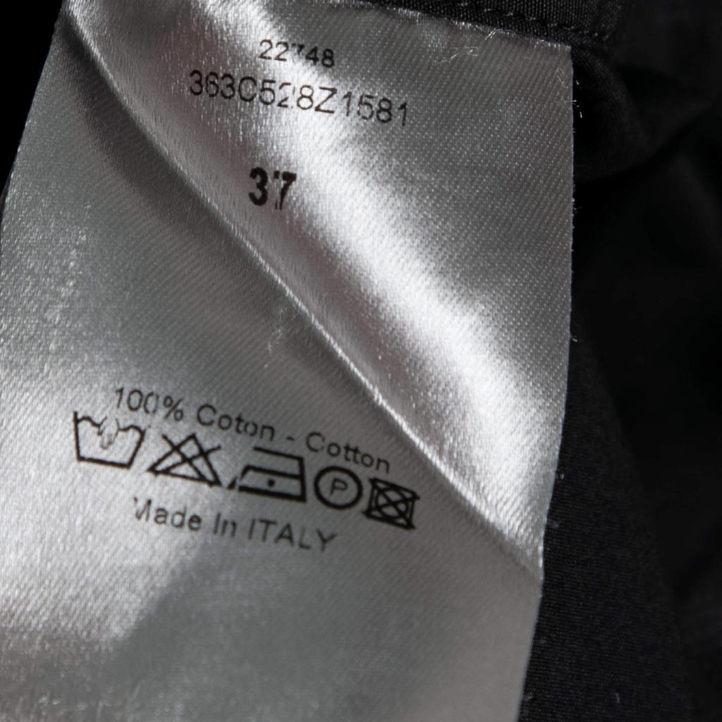 Dior Black Cotton Button Front Long Sleeve Shirt S商品第5张图片规格展示
