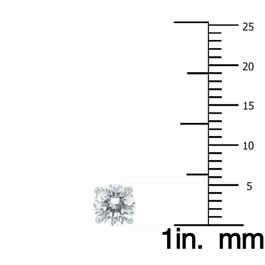 商品SSELECTS|Signature Quality 1 Carat Tw Round Solitaire Earrings In 14K White Gold G-H Color, Si1-Si2 Clarity,价格¥15520,第4张图片详细描述