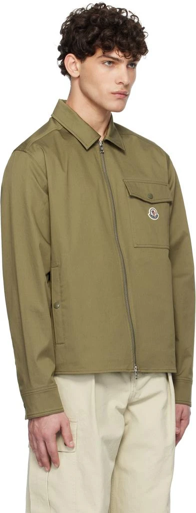 商品Moncler|Khaki Cotton Gabardine Zip-Up Jacket,价格¥7660,第2张图片详细描述