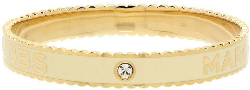 商品Marc Jacobs|Gold & Beige 'The Medallion Large' Cuff Bracelet,价格¥482,第5张图片详细描述