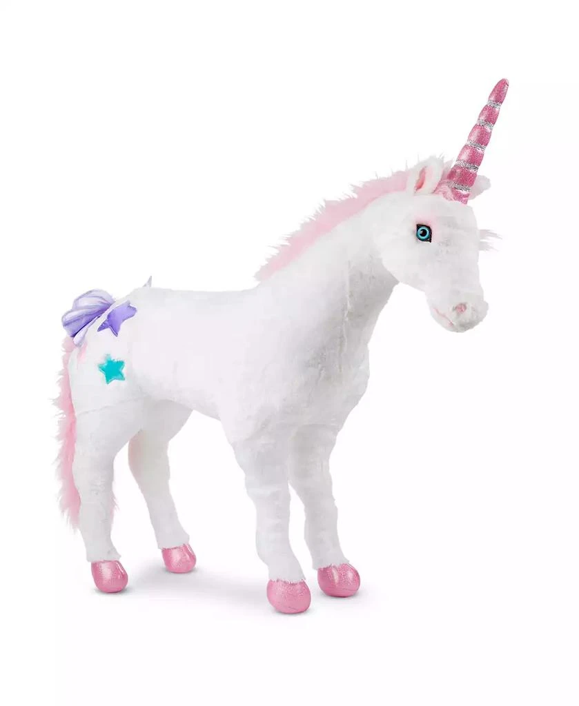 商品Melissa & Doug|Melissa & Doug Giant Unicorn - Lifelike Plush Stuffed Animal (over 2 feet tall),价格¥786,第1张图片