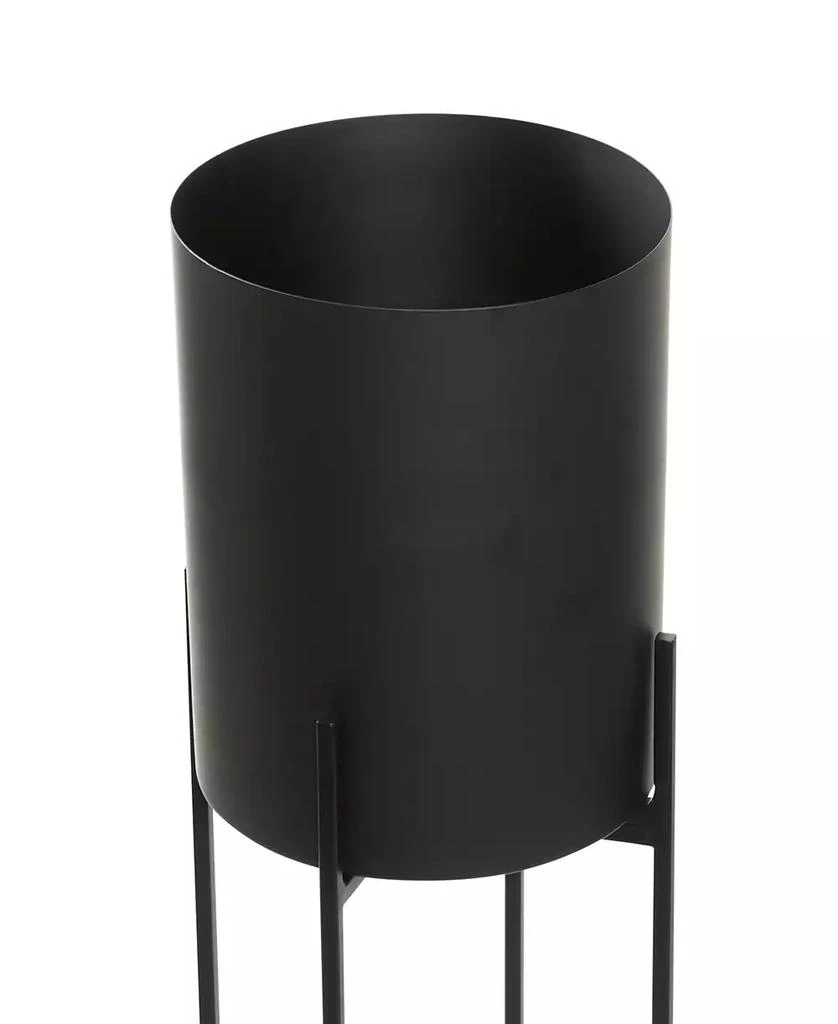 商品Rosemary Lane|Black Metal Indoor Outdoor Planter with Removable Stand Set of 2,价格¥1190,第4张图片详细描述