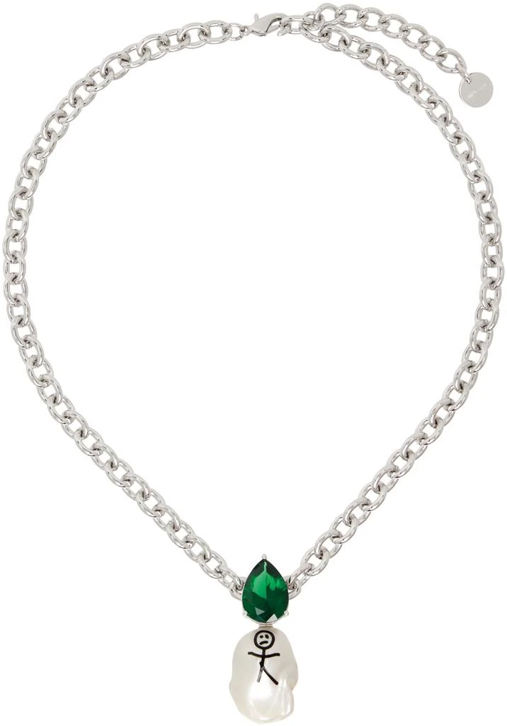 商品JIWINAIA|Silver Earthling Drop Baroque Pearl Necklace,价格¥916,第1张图片