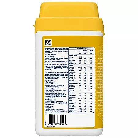 商品Member's Mark|Member's Mark Premium Non-GMO 婴儿一段奶粉 (48 oz.),价格¥187,第4张图片详细描述