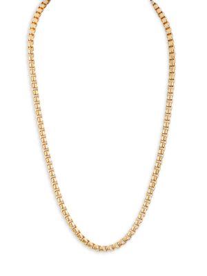 14K Goldplated Sterling Silver Box Chain Necklace商品第1张图片规格展示