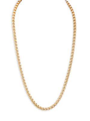 商品Esquire Men's Jewelry|14K Goldplated Sterling Silver Box Chain Necklace,价格¥3356,第1张图片