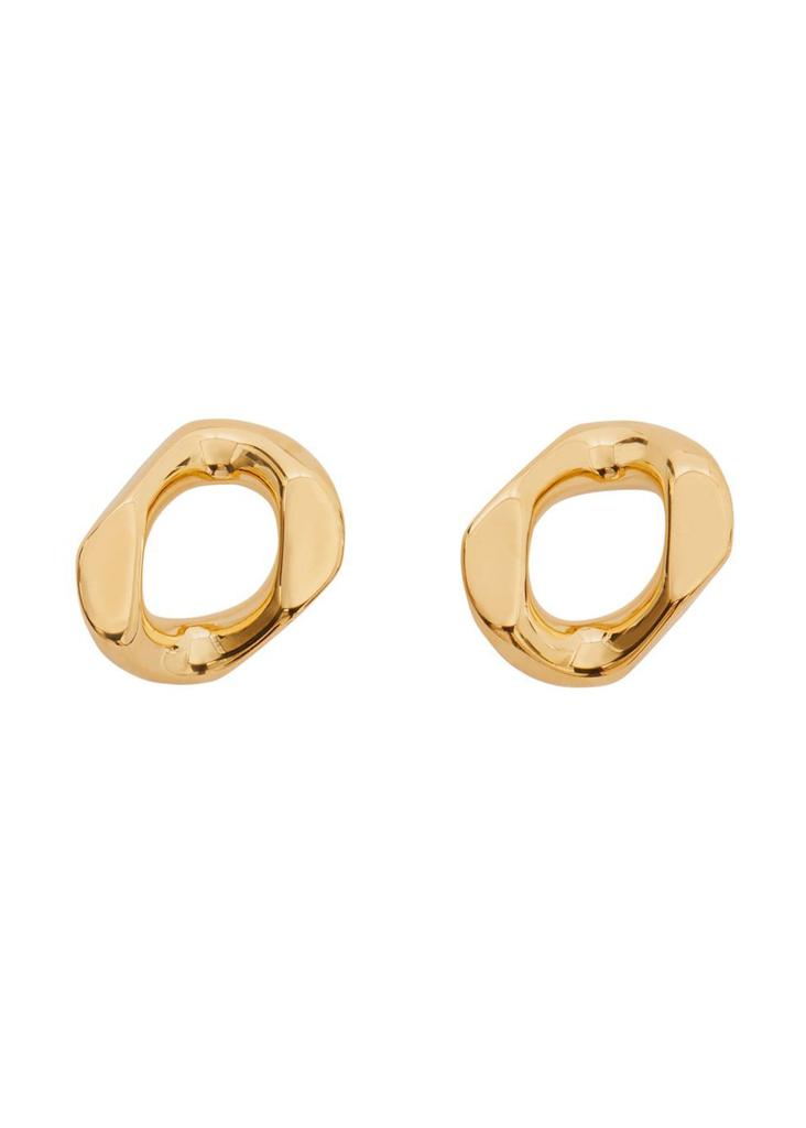 Gold-plated small chain-link earrings商品第1张图片规格展示