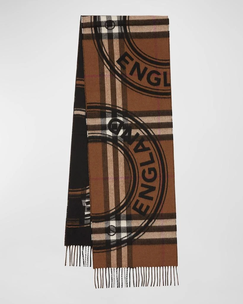 商品Burberry|Men's Giant Icon Cashmere Scarf,价格¥4794,第2张图片详细描述