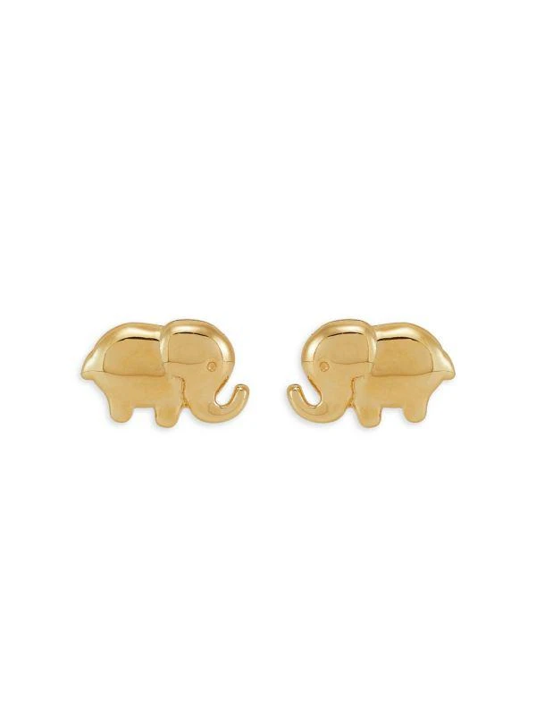 商品Saks Fifth Avenue|14K Yellow Gold Elephant Stud Earrings,价格¥1500,第2张图片详细描述