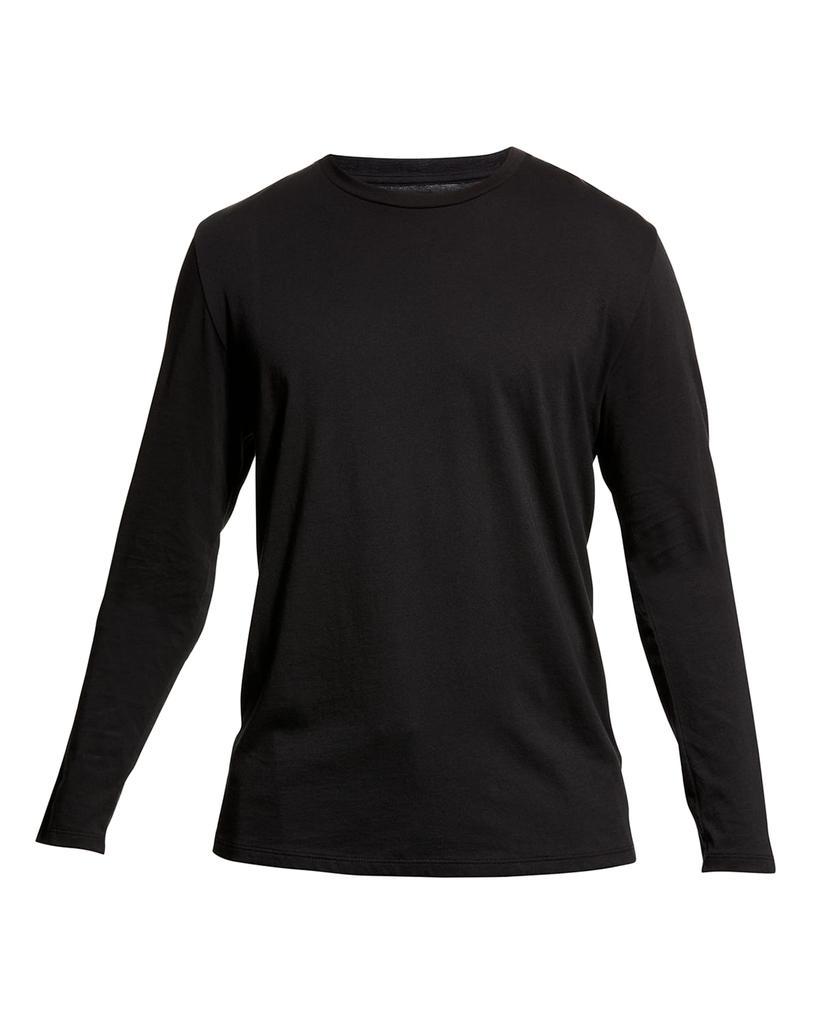 商品Vince|Men's Pima Jersey Long-Sleeve Crew T-Shirt,价格¥537,第4张图片详细描述
