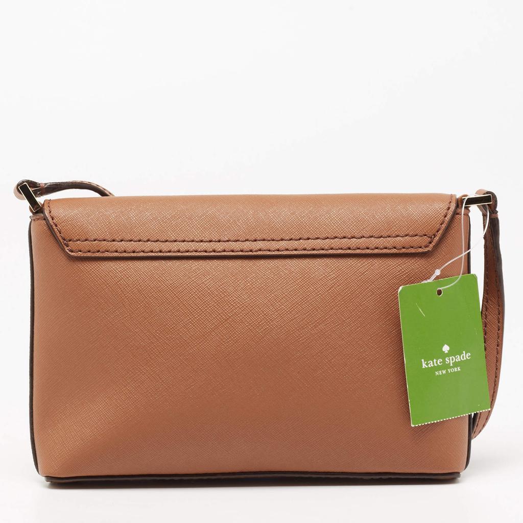 商品[二手商品] Kate Spade|Kate Spade Brown Leather Flap Sally Crossbody Bag,价格¥909,第6张图片详细描述