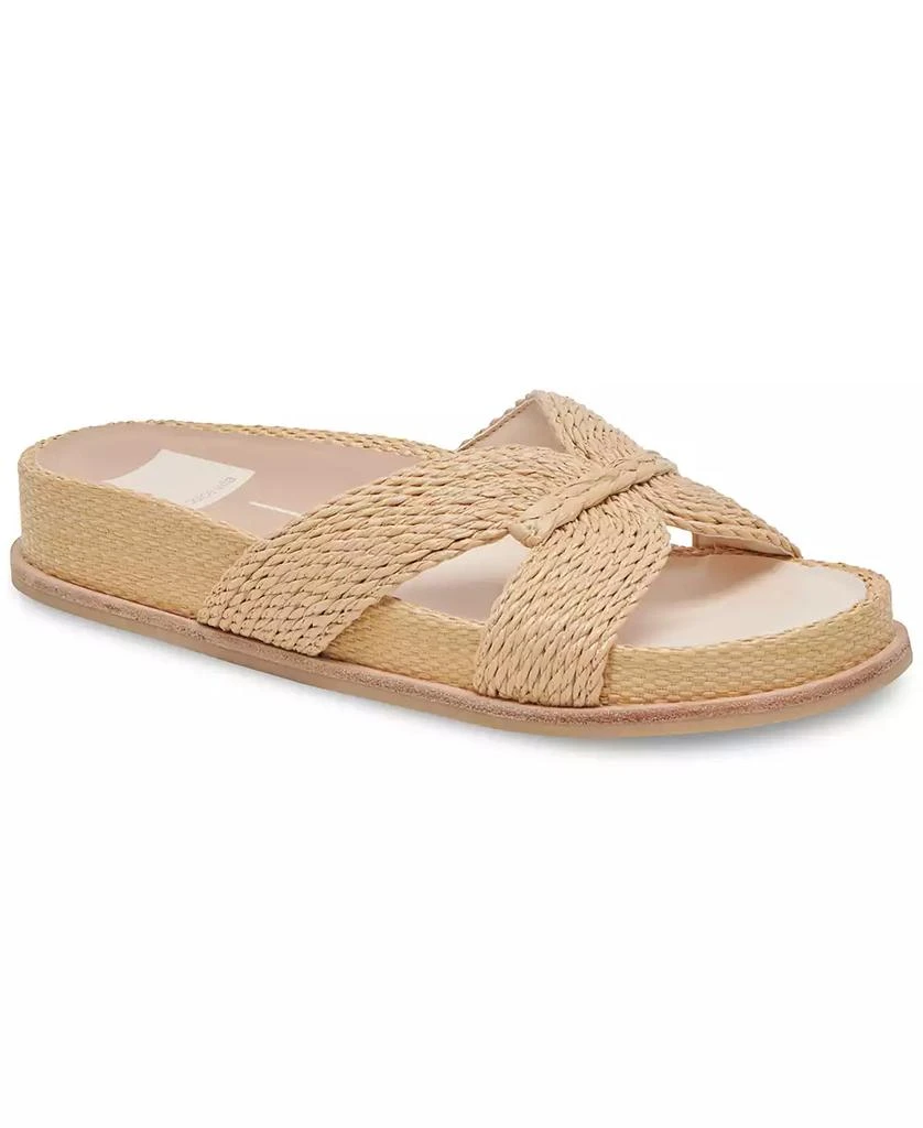 商品Dolce Vita|Women's Selda Raffia Slide Footbed Sandals,价格¥502,第1张图片