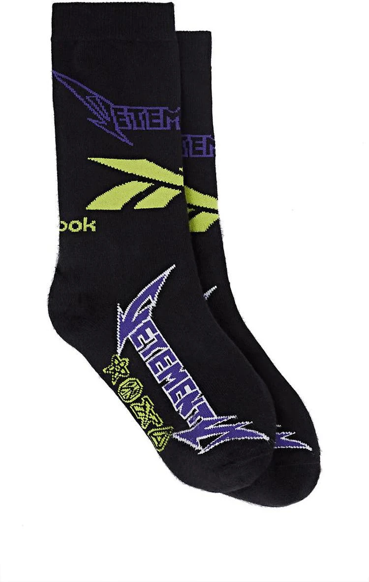 商品Vetements|Logo Colorblocked Cotton-Blend Mid-Calf Socks,价格¥516,第1张图片
