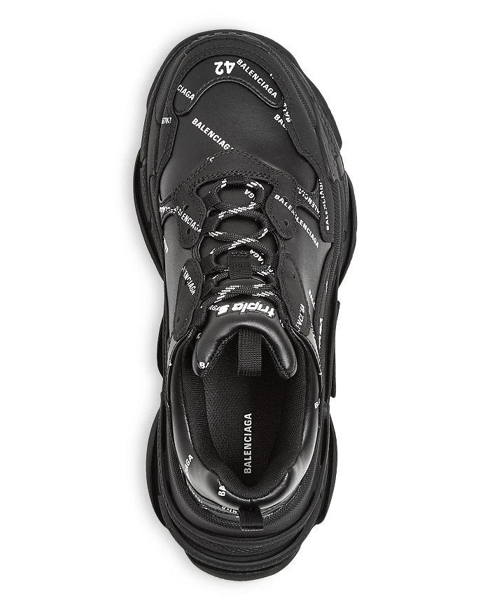 商品Balenciaga|Men's Triple S All Over Logo Low Top Sneakers ,价格¥8186,第2张图片详细描述